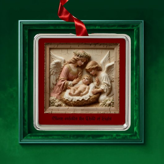 Blessed are they who guard the manger Ornament Aus Metall