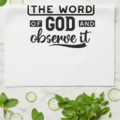 Blessed Are Those Who Hear the Word of God Quotes Geschirrtuch (Gefaltet)