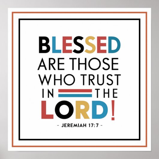 Blessed Are Those Who Trust In The Lord Christian Poster (Vorne)