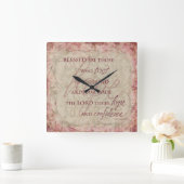 Blessed are Those Who trust in the Lord Clock Quadratische Wanduhr (Zuhause)