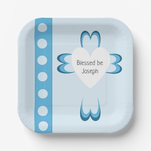 Blessed Baptism Paper Plate Pappteller (Vorderseite)