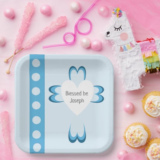 Blessed Baptism Paper Plate Pappteller (Party)
