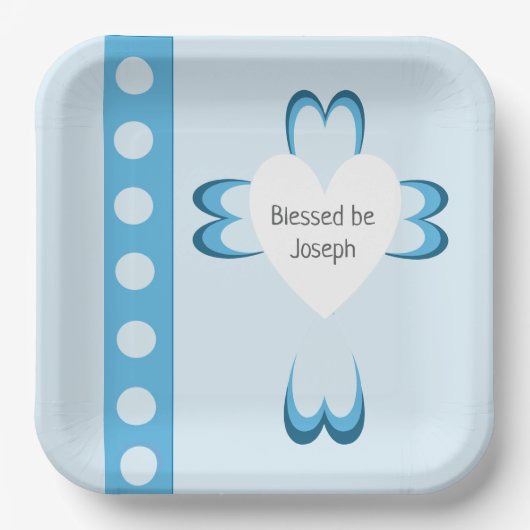 Blessed Baptism Paper Plate Pappteller (Vorderseite)