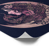 Blessed Be Moon Goddess Pagan Art Poster (Ecke)