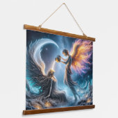 Blessed Be Wandteppich Mit Holzrahmen (Gewinkelt)