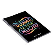 Blessed Beyond Measure Bible Inspiration Quote Notizblock (Rechte Seite)