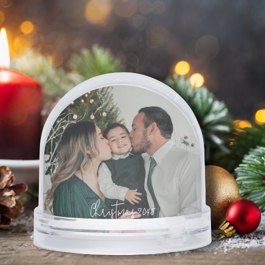 Blessed Beyond Measure Modern Two Photo Keepsake Schneekugeln