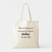 Blessed Beyond Measure Tote Bag Tragetasche (Rückseite)