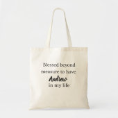 Blessed Beyond Measure Tote Bag Tragetasche (Vorne)