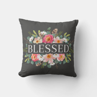 BLESSED - Blumenkissen Kissen