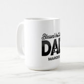 Blessed But Tired Dad Mug Kaffeetasse (Vorderseite Links)