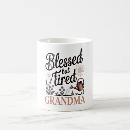 Blessed But Tired Grandma Mug Kaffeetasse (Mittel)