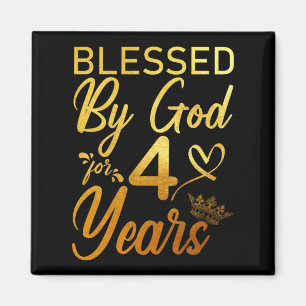 Blessed by God for 40 Years 40th Birthday Faith Magnet