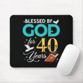 Blessed By God For 40 Years Old 40 Birthday 40th B Mousepad (Mit Mouse)