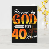 Blessed By God For 40 Years Old Gift 40th Birthday Karte (Gelbe Blume)