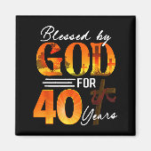 Blessed By God For 40 Years Old Gift 40th Birthday Magnet (Vorne)