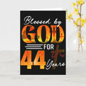 Blessed By God For 44 Years Old Gift 44th Birthday Karte (Gelbe Blume)