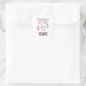 Blessed by God for 50 years, 50th birthday design Quadratischer Aufkleber (Tasche)