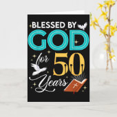 Blessed By God For 50 Years Old 50 Birthday 50th B Karte (Gelbe Blume)