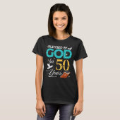Blessed By God For 50 Years Old 50 Birthday 50th B T-Shirt (Vorne ganz)