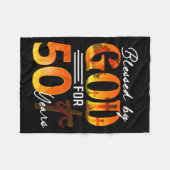 Blessed By God For 50 Years Old Gift 50th Birthday Fleecedecke (Vorderseite (Horizontal))