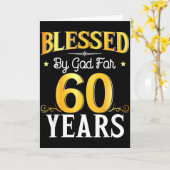 Blessed By God For 60 Years 60th Birthday Men Wome Karte (Gelbe Blume)