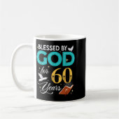 Blessed By God For 60 Years Old 60 Birthday 60th B Kaffeetasse (Links)