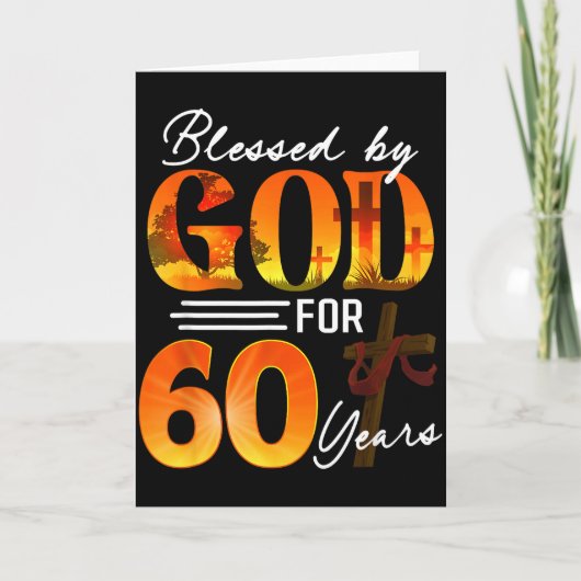 Blessed By God For 60 Years Old Gift 60th Birthday Karte (Vorderseite)