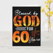 Blessed By God For 60 Years Old Gift 60th Birthday Karte (Gelbe Blume)