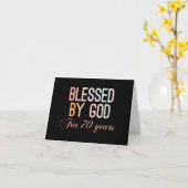 Blessed by God for 70 years Karte (Gelbe Blume)