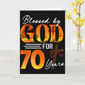Blessed By God For 70 Years Old Gift 70th Birthday Karte (Gelbe Blume)