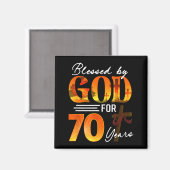 Blessed By God For 70 Years Old Gift 70th Birthday Magnet (Vorderseite/Rückseite)