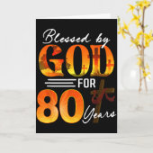 Blessed By God For 80 Years Old Gift 80th Birthday Karte (Gelbe Blume)