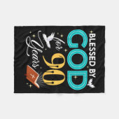 Blessed By God For 90 Years Old 90 Birthday 90th B Fleecedecke (Vorderseite (Horizontal))