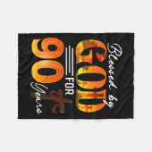 Blessed By God For 90 Years Old Gift 90th Birthday Fleecedecke (Vorderseite (Horizontal))