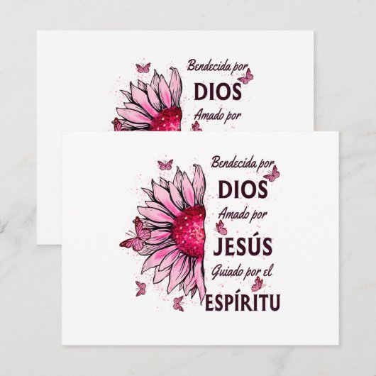 Blessed by God Loved by Jesus Begleitkarte (Vorne/Hinten)