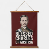 Blessed Charles of Austria Catholic Empire Wandteppich Mit Holzrahmen (Vorderseite)