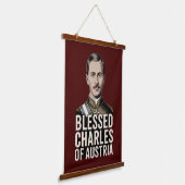 Blessed Charles of Austria Catholic Empire Wandteppich Mit Holzrahmen (Gewinkelt)
