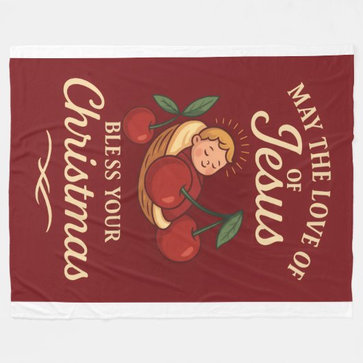 Blessed Christmas by Sweet Cherry Fleecedecke (Vorderseite (Horizontal))