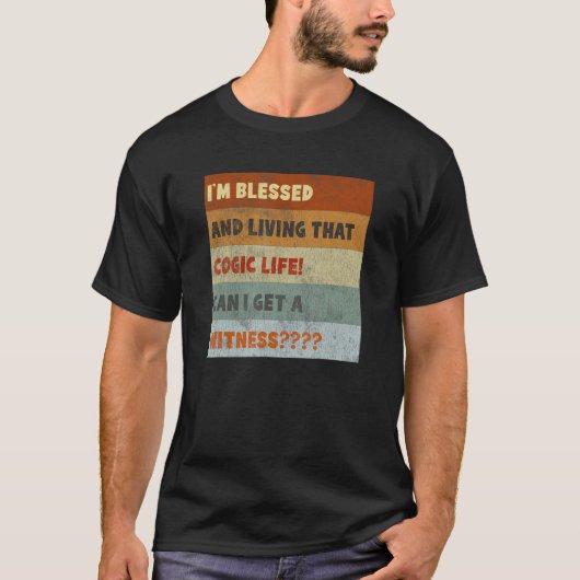 Blessed COGIC Life Retro T-Shirt (Vorderseite)