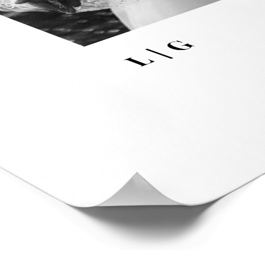 Blessed Couples Monogram Newlywed Gift Poster (Ecke)