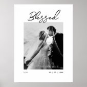 Blessed Couples Monogram Newlywed Gift Poster (Vorne)