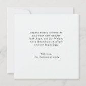 Blessed Easter Watercolor Easter Cross Greeting Karte (Rückseite)