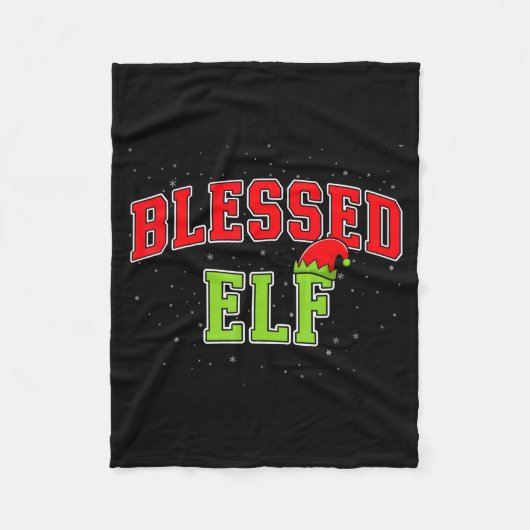 Blessed Elf Christmas Family Matching Group Xmas  Fleecedecke (Vorderseite)