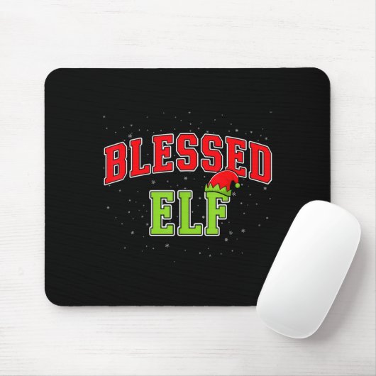 Blessed Elf Christmas Family Matching Group Xmas Mousepad (Mit Mouse)