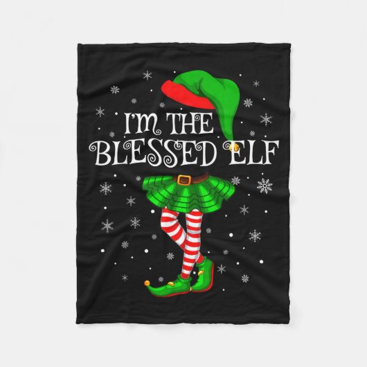 Blessed Elf Christmas Matching Family Women Girls Fleecedecke (Vorderseite)