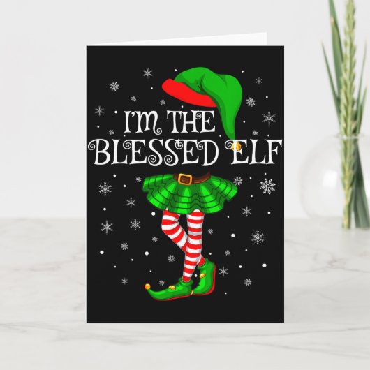 Blessed Elf Christmas Matching Family Women Girls Karte (Vorderseite)