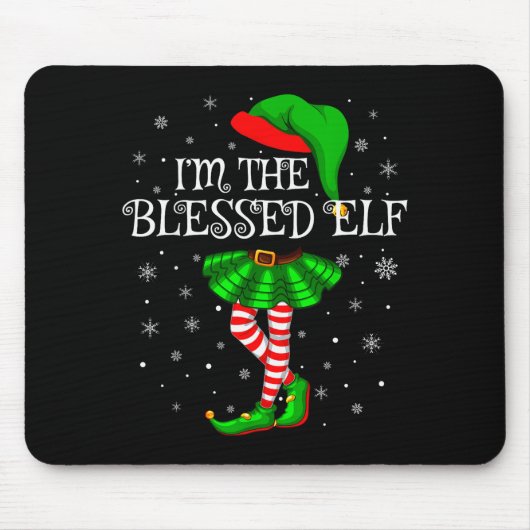 Blessed Elf Christmas Matching Family Women Girls  Mousepad (Vorne)