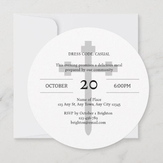 Blessed Evening Christian Dinner Invitation Einladung (Rückseite)