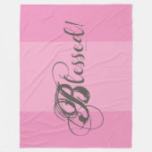 Blessed! Fleece Blanket (Pink) (Vorderseite)